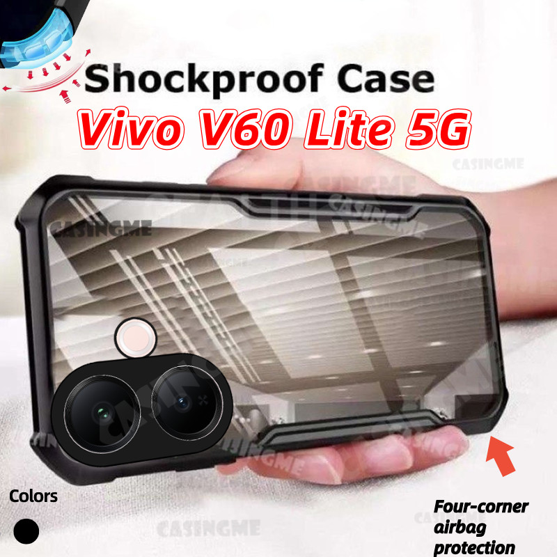 Vivo V60 Lite 5G 2025 Ốp Điện Thoại AirBag Trong Suốt Cho Vivo V60 Lite V60E V60Lite LiteV60 VivoV60Lite Pro 4G 5G 2025 Ốp Lưng Chống Sốc Ốp Lưng Cứng Trong Suốt