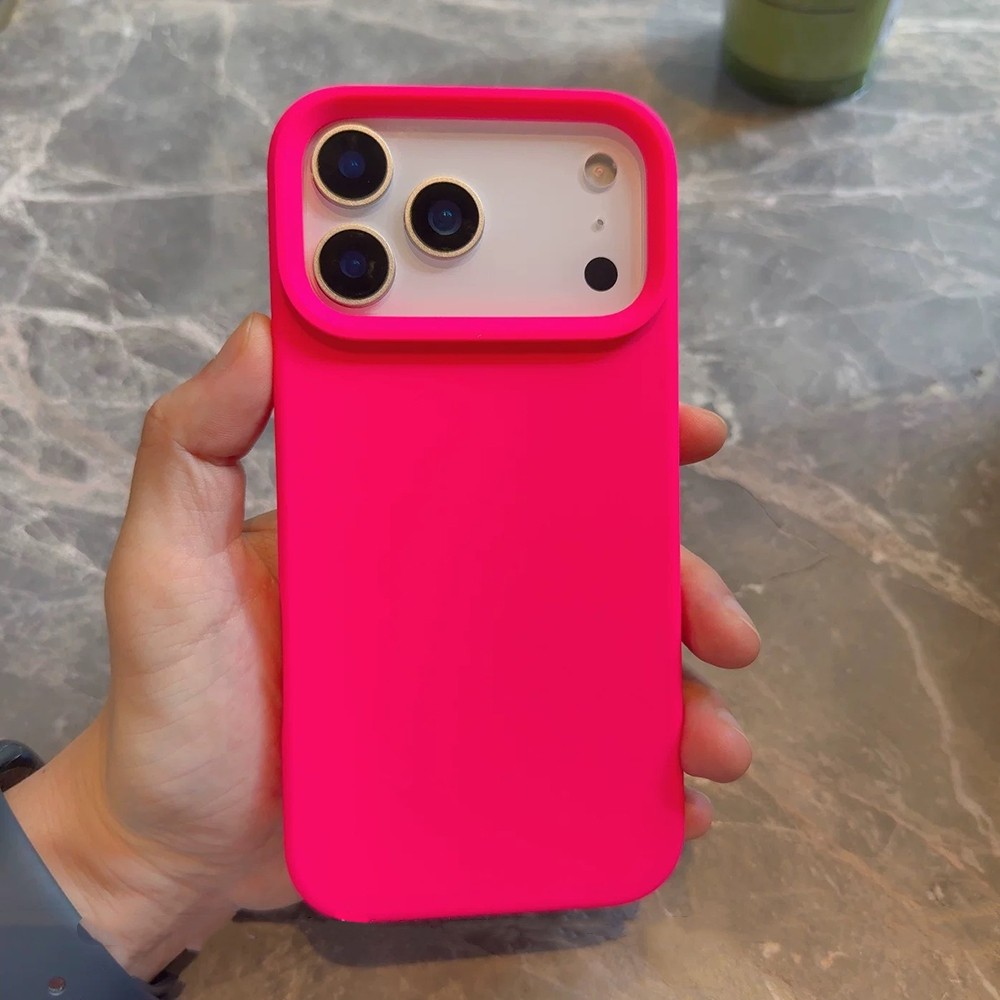 Ốp Điện Thoại Silicon Lỏng Màu Xanh Huỳnh Quang Cho iPhone 17 Pro Max 17 Air 16 Plus 15 14 13 12 11 Vỏ Bảo Vệ Chống Sốc