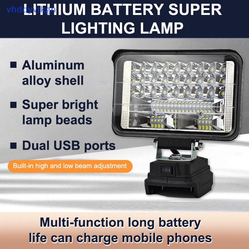 VHDD 14.4V-18V LED Light with Li-ion Battery - Portable Camping & Emergency Outdoor Lighting Solution