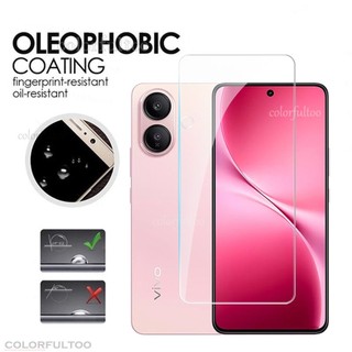 Kính cường lực phía trước 2 trong 1 9H Clear HD cho Vivo V60 Lite V 60 Lite VivoV60Lite 4G 5G 2025 Full Cover Keo dán bảo vệ màn hình máy ảnh trong suốt Phim bảo vệ ống kính phía sau