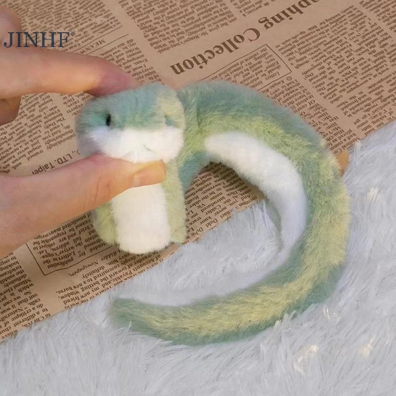JINHF 1 Con Bò Sát Có Thể Uốn Cong Mô Phỏng Rắn Sang Trọng Trang Trí Nhà Cửa 40cm Thú Nhồi Bông Xanh Rắn Sang Trọng Búp Bê Bông Mềm Trang Trí HOT