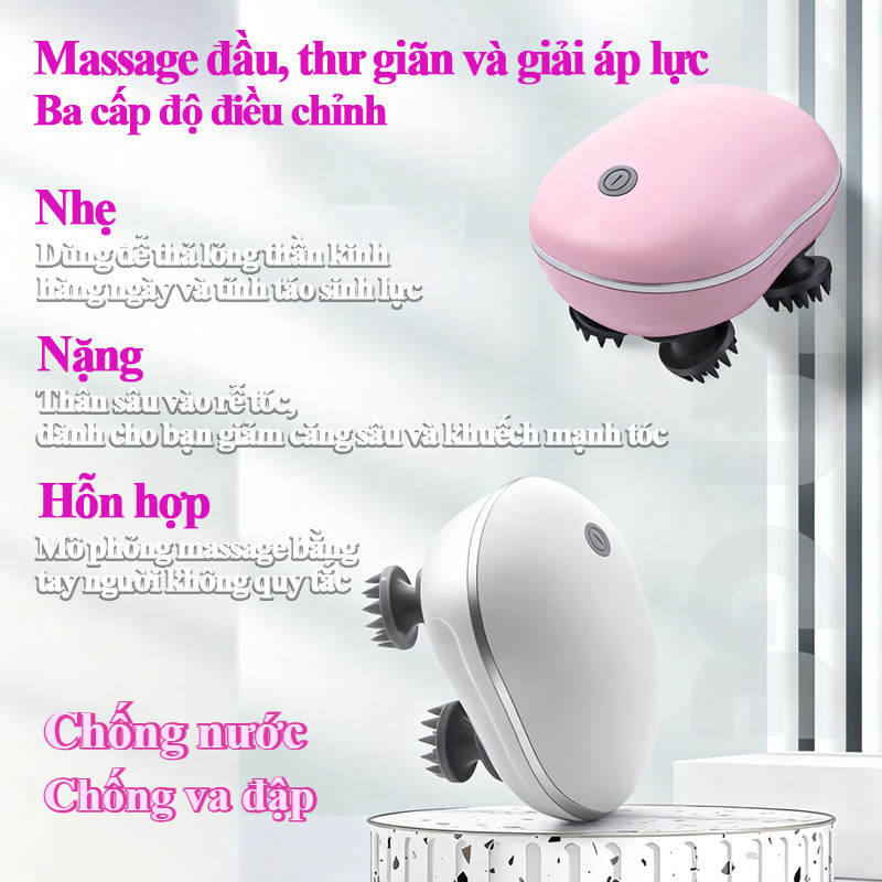 Máy Massage Đầu Cầm Tay – Thư Giãn Da Đầu, Tăng Lưu Thông Máu, Kích Thích Mọc Tóc, Giảm Căng Thẳng