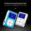 Máy nghe nhạc MP3 Mini di động FUHUIOT, Âm thanh không mất mát với màn hình LCD Máy nghe nhạc MP3 USB, Đài FM Phím cảm ứng Kẹp kim loại Hỗ trợ SD TF Máy nghe nhạc học sinh