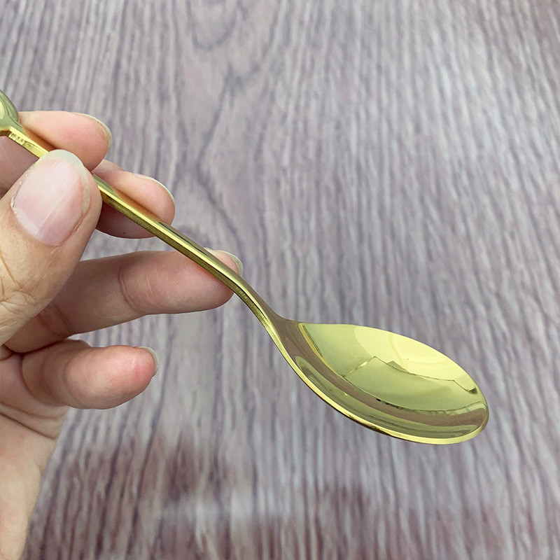 Thìa ăn sáng hình trái tim bằng inox, dùng cho món tráng miệng, gia đình và nhà hàng