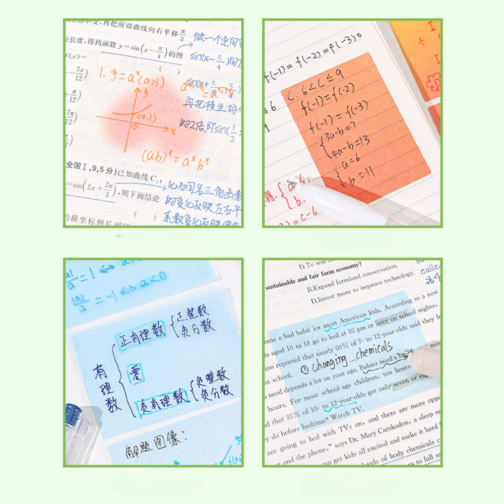 Hộp 105 Giấy Ghi Chú Nhiều Màu Sticky Note, Giấy Note Chống Thấm Viết Được Bút Bi & Gel Không Lem