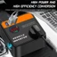 Biến tần ô tô YRBWD, Sạc nhanh với Bộ chuyển đổi nguồn cổng USB & Type-C, Bộ biến tần sạc ô tô 12v 24v đến 110v 220v 200W di động cho xe cộ