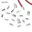 AqToCna 50 / 100 Cái Đầu Nối Nelace Cung Cấp Thép Không Gỉ Chất Lượng Cao Uốn Đầu Hạt Mũ Dây Da Kẹp Cho DIY Trang Sức Làm AqToCna