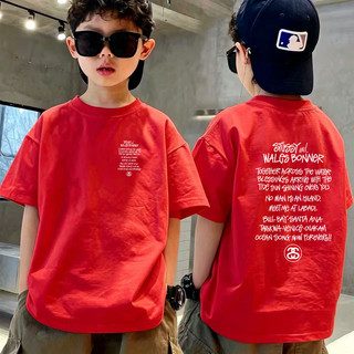 Áo Thun Hè Unisex In Chữ Graffiti Phía Trước & Sau, Chất Vải Bông Thoáng Mát Thấm Mồ Hôi COD