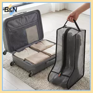 B & N Có Thể Gập Lại Chống Thấm Nước Che Bụi Giày Di Động Tổ Chức Boot Túi Bảo Quản Chống Bụi Chống Ẩm Cho Tủ Quần Áo Du Lịch.