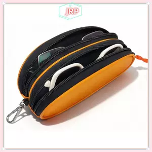 JRP 1Pc Hộp đựng kính râm hai lớp Hộp đựng du lịch chống nước Hộp lưu trữ bền đa chức năng Chuyến đi công tác JRP