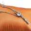 HNKMP 1 Bụng Chians Dangle Áo Pha Lê Rốn Thanh Mạ Bạc Dây Xích Bụng.