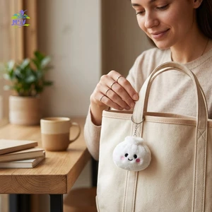 Hấp Bun Sang Trọng Móc Khóa Đồ Chơi Giảm Căng Thẳng Thực Phẩm Búp Bê Quà Tặng