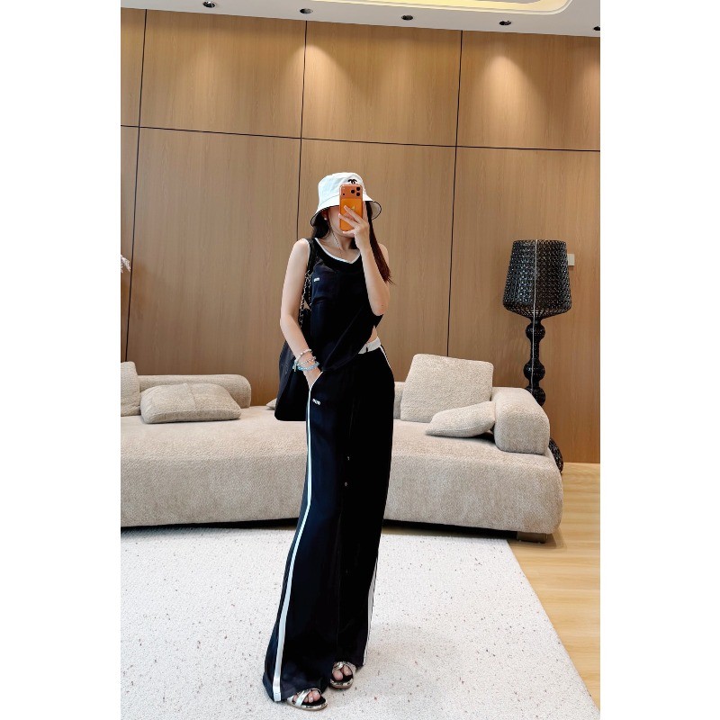 Bộ đồ nữ mới có áo sơ mi và quần lụa Twill có ve áo