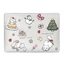 Case Macboot Pro 14 inch Nhũ Mịn Giáng Sinh Mèo Trắng Cute Chống Va Đập | KTAP - World of decals