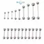 E-WOITD 10 Chiếc Thép Không Gỉ Bóng Lưỡi Rốn Núm Vú Barbell Nhẫn Thanh Body Piercing E-WOITD