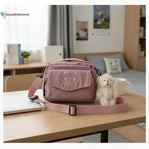 BeautifulHomeA 2025 Phong Cách Hàn Quốc Cô Gái Dễ Thương Vải Thắt Lưng Túi Đeo Ngang Bông Tai Kẹp Túi Đeo Vai Hợp Thời Trang Cho Nữ Sinh Viên Nữ VN