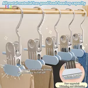 HL 5 / 10 Cái Nâng Cấp Mở Rộng Tủ Quần Áo Tổ Chức Không Dấu Vết Kẹp Quần Áo Chốt Quần Áo Có Móc Quần Sos Sấy Quần Áo Móc Treo LMWU
