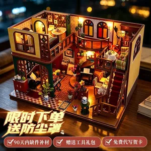 Gói vật liệu lắp ráp giải nén cabin thủ công tự làm với cabin nhẹ Phòng mô hình thu nhỏ Quà tặng sinh nhật cho bạn gái 0616