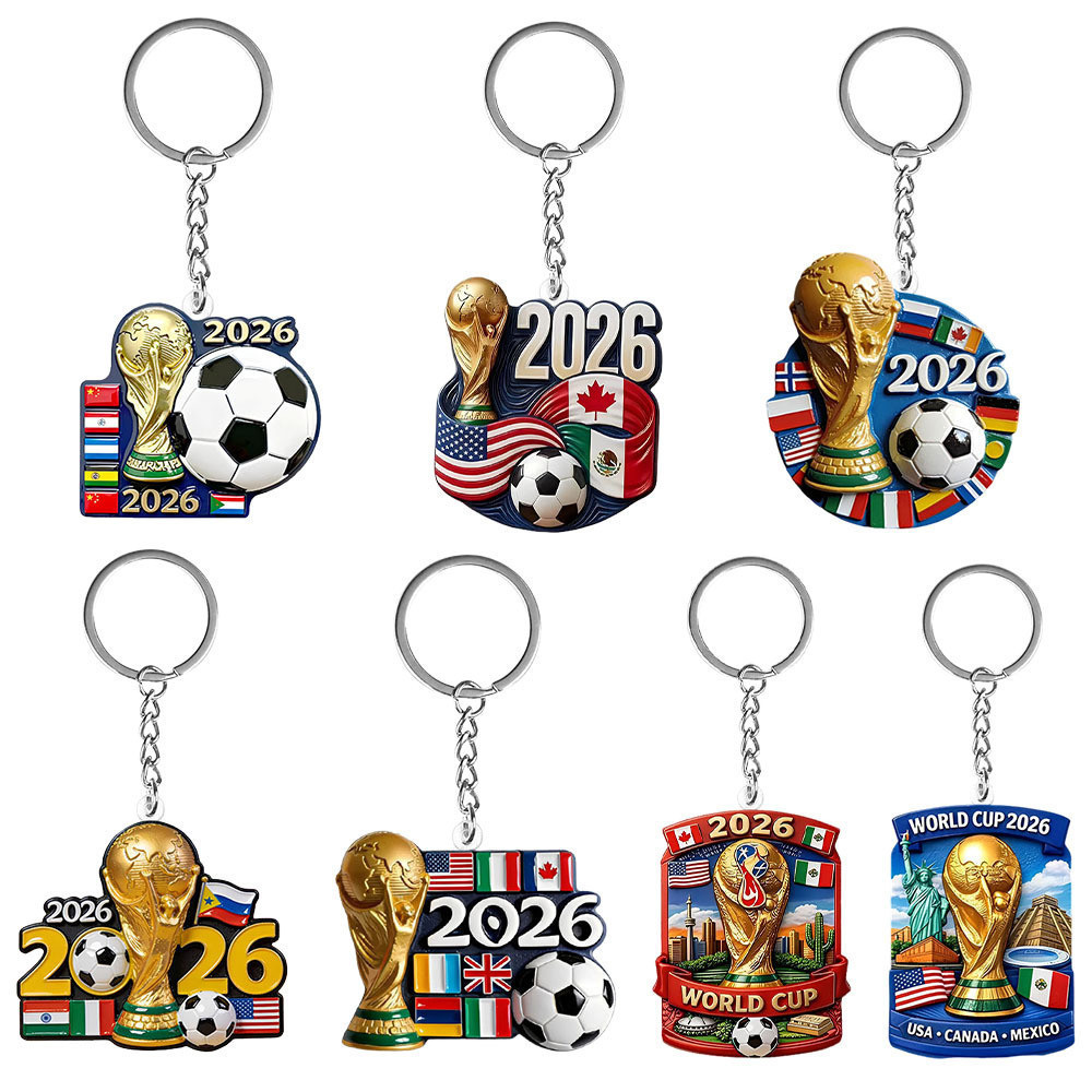 Móc Khóa FIFA World Cup 2026 BL158 Charm Treo Balo Phụ Kiện Lưu Niệm Thể Thao