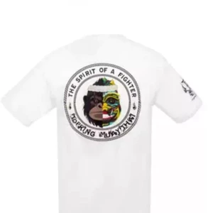 Áo thun thể thao nam cổ tròn MMA giản dị tay ngắn tập thể dục 100% Cotton cao cấp đấm bốc tay ngắn
