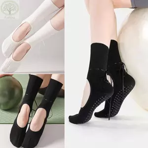 Tất tập Yoga AMLU, Tất Pilates thoáng khí dạo phố Harajuku, Tất tay cầm chống trượt thấm mồ hôi thông thường