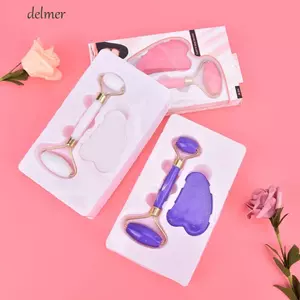DELMER Máy mát xa mặt Con lăn Giải độc mắt Chăm sóc da Cơ thể Phụ nữ Bé gái Bảng Guasha