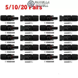 FANIELLAPOWELL 5 / 10 / 20 Cặp MC4 30A Bộ Chuyển Đổi Bền Chất Lượng Cao Nam Nữ