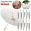 CATMALLER88 1 Chiếc Ô Giấy, Đồ Dùng Cưới Tay Dài Màu Trắng Truyền Thống, Bền DIY Handmade Trống Dia 60 / 84cm Đạo Cụ Chụp Ảnh Cho Tiệc Cưới Kỷ Niệm