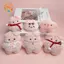 CANAMEK Hoạt Hình Dễ Thương Sang Trọng Lợn Móc Khóa Kính Mát Sáng Tạo Búp Bê Lợn Móc Khóa Kawaii Đồ Chơi Nhồi Bông Bapa Mặt Dây Chuyền Trang Trí Quà Tặng CSF