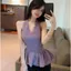 Áo yếm dây màu tím dành cho nữ mùa hè Hot Girl cổ chữ v đẹp