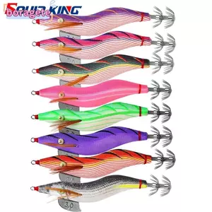 Mồi Nhân Tạo BORAGETE, Thiết Kế Bạch Tuộc Egi 3.0 Móc Mồi Mực, Hành Động Tăng Cường Trọng Lượng 30g Gỗ Ngô Thông Hình Mực Chìm Chậm Câu Cá Đêm