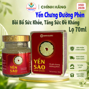 Yến Sào Nam Dược Tổ Yến Chưng Đường Phèn Bồi Bổ Sức Khỏe, Tăng Sức Đề Kháng, Giảm Mệt Mỏi- Lọ 70ml