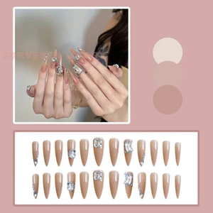 Móng Tay Giả Dài Bóng Khỏa Thân - Móng Tay Nhân Tạo Siêu Linh Hoạt Cho Nữ