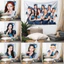 KPOP Hearts2Hearts 《 Lemon Tang 》 Tấm thảm treo tường có kẹp Tấm thảm Polyester Treo tường phòng ngủ