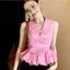 Áo Vest không tay nơ phong cách nữ tính ngọt ngào mùa hè phong cách mới cổ chữ V Hot Girl Áo sơ mi nhỏ đẹp