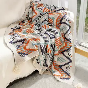 Influencer Sofa Chăn Văn Phòng Ngủ Chăn Phong Cách Bắc Âu Dệt Kim Chăn Bao Chăn Khăn Choàng Đơn Chăn Áo Nỉ Nhỏ26062203
