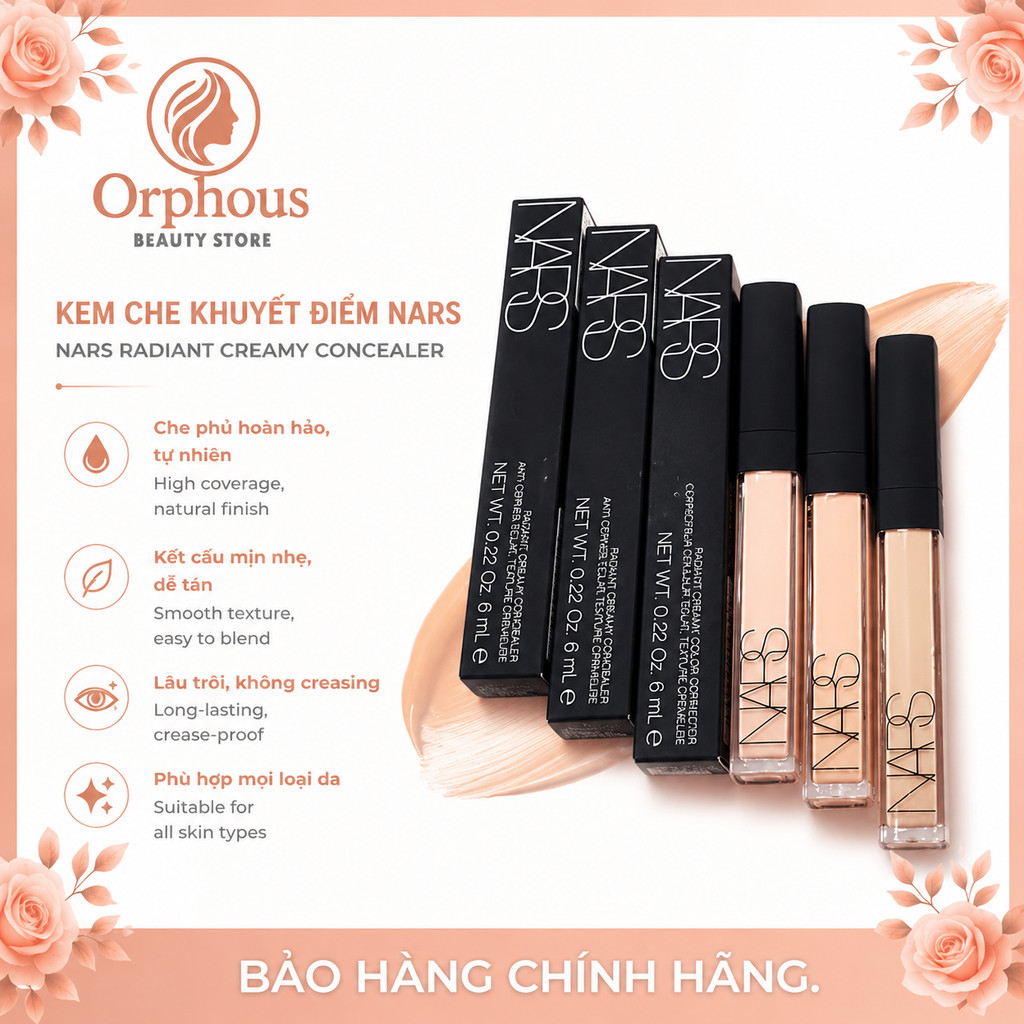 【Chính Hãng】Kem Che Khuyết Điểm ℕ𝕒𝕣𝕤 Radiant Creamy Concealer Fullsize ...