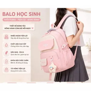 Balo nữ học sinh Hàn Quốc 6828 - Dễ thương, chống thấm, ngăn chứa rộng rãi, tiện lợi cho việc học tập.