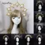 AqToCna Gothic Spiked Halo Crown Đính Hạt Dây Xích Tiara Gothic Phụ Kiện Sang Trọng Mũ Tự Làm Chất Liệu Paage AqToCna