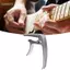 Guansfs Capo Guitar điện Acoustic Bộ kích hoạt kim loại cường độ cao để biểu diễn Nghệ sĩ guitar dễ vận hành (Bạc)