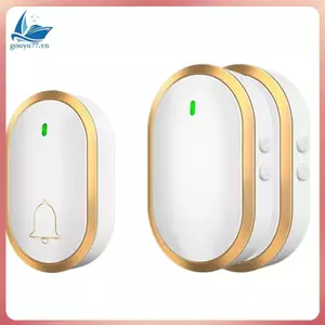 Phạm vi chuông cửa chống nước không dây Chuông cửa thông minh 1 nút 2 Bộ thu cho chuông cửa gia đình Camera cắm US