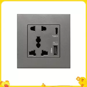 Nguồn điện 2100MA USB Soet Bảng điều khiển quốc tế 13A UK Wall Type C Giao diện