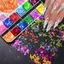 AMBU Nail Art Sequins, 12-Grid Laser Shiny Nail Glitter Flakes, Hình vuông Hình ba chiều Hình chữ nhật Hình chữ nhật Phụ kiện trang trí móng tay Làm móng tay Pháp
