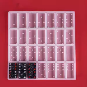 LUImo Silicone Dominos Trò Chơi Đồ Chơi Làm Khuôn Nhựa Epoxy Thủ Công DIY Khuôn Đúc SBS