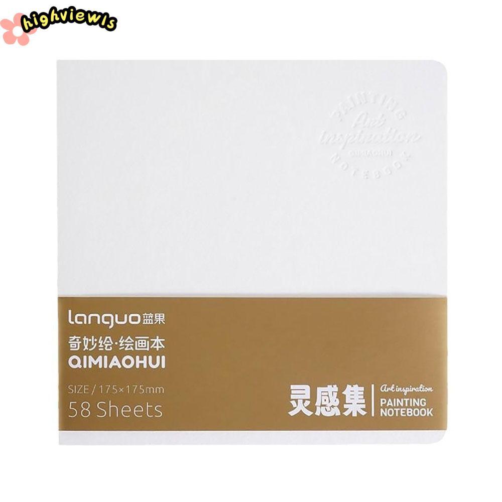HIGHVIEWLS 58 Tờ Sách Sơn, Đồ Dùng Nghệ Thuật Sổ Phác Thảo Giấy Dày, Sách Vẽ Cảm Hứng Di Động Chất Lượng Cao
