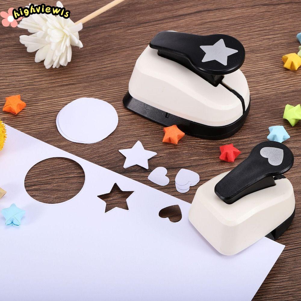 HIGHVIEWLS Lỗ Trái Tim Punch, Nhựa ABS 9 / 16 / 25mm Kid Hole Punch, DIY Cắt Giấy Handmade Thêu Sò Giấy Shaper Cutter Trẻ Em