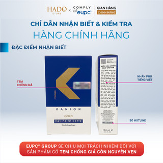 Kanion For Men Gold Eau De Toilette 100ml - Nước hoa Kanion Gold cho nam