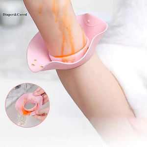 Diaper & CORED 1 Cặp Dây Giặt Cổ Tay Silicon S / M / L Dây Đeo Tay Mềm Để Rửa Mặt Rửa Nước Ngăn Ngừa Độ Ướt Cổ Tay Washband YTH