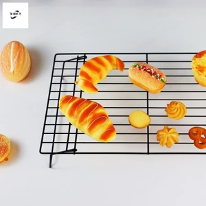 Giá làm mát bánh vuông 3 tầng - Dụng cụ làm bánh đen chống trầy xước để sấy bánh mì