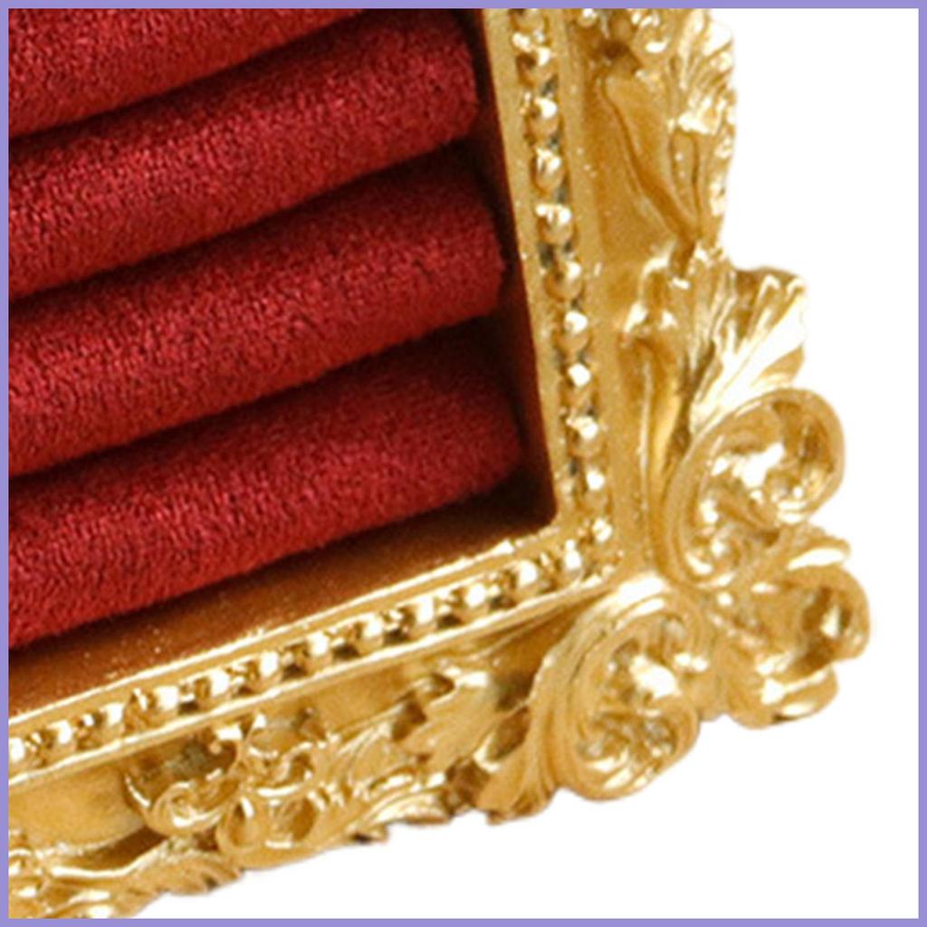 Khung Ảnh Giá Đỡ Nhẫn Hình Chữ Nhật Đệm Mềm Chống Trơn Trượt Nhẫn Vàng Giá Đỡ Khung Cho Đính Hôn Sinh Nhật mueadsyvn